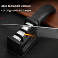 1Pc Black Kitchen Three Segment Multi-Knife Sharpener