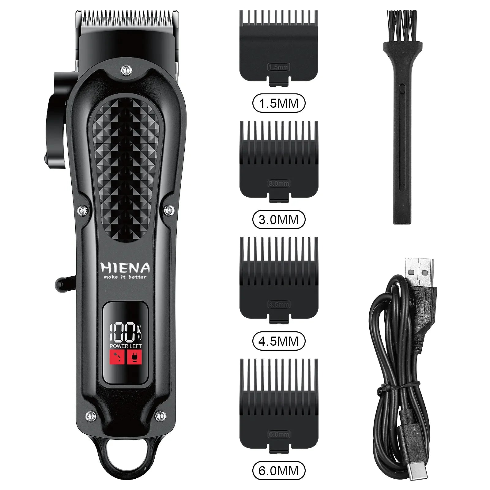 Electric Hair Clipper USB Rechargeable Cordless Beard Trimmer For Men With Electric Hair Clipper Trimming Tool