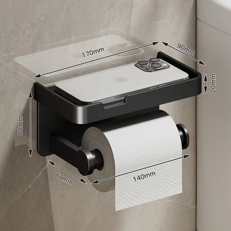 Shelf Accessories Wall Mount & Toilet Paper Holder