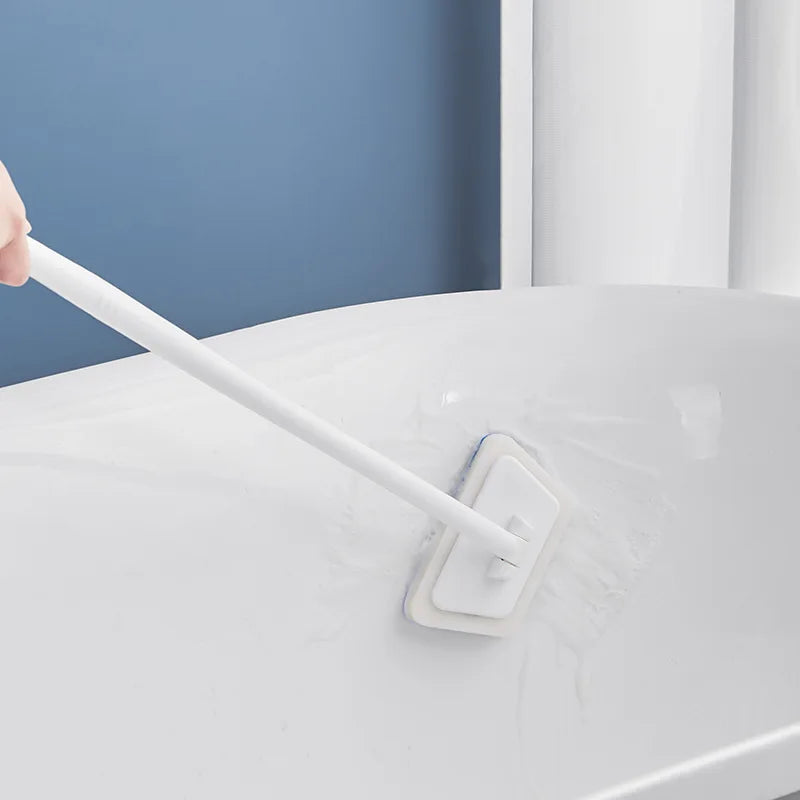 Bathroom Sponge Cleaning Brush Multi-Functional Tool With Long Removable Handle