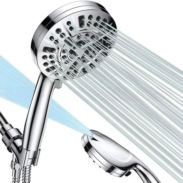 Handheld Shower Head with High Pressure 10 Modes with 59" Stainless Steel Hose and Adjustable Holder