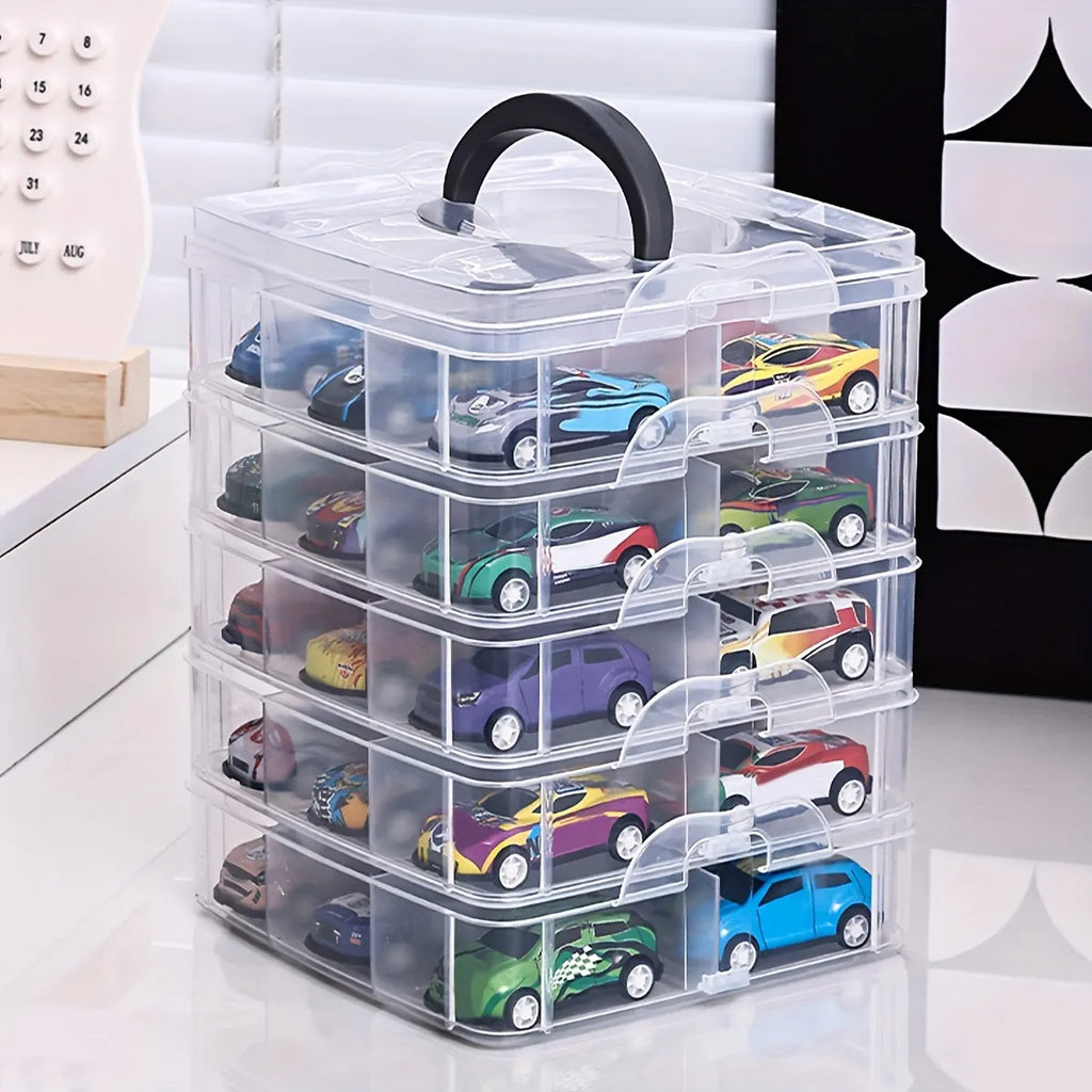 1pc Transparent toy &  multi-purpose dustproof and moisture-proof portable storage box.