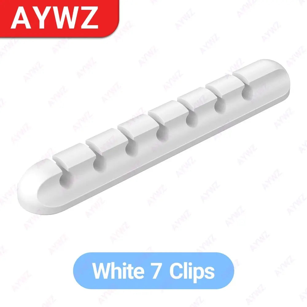 Adhesive Cable Clip Holder For Wire Organizer With USB Charging Cable