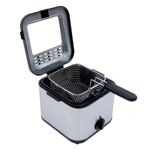 110V Electric Deep Fryer With Basket Small Fryer Stainless Steel Fryer 1KW 2.5L