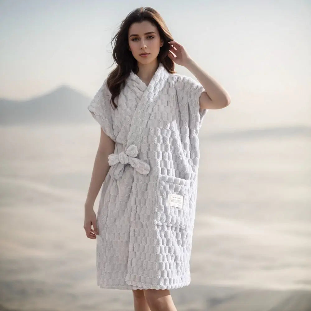 Golden Turtle Velvet Bathrobe Comfortable, Skin friendly, Absorbent, Quick Bathing Towel