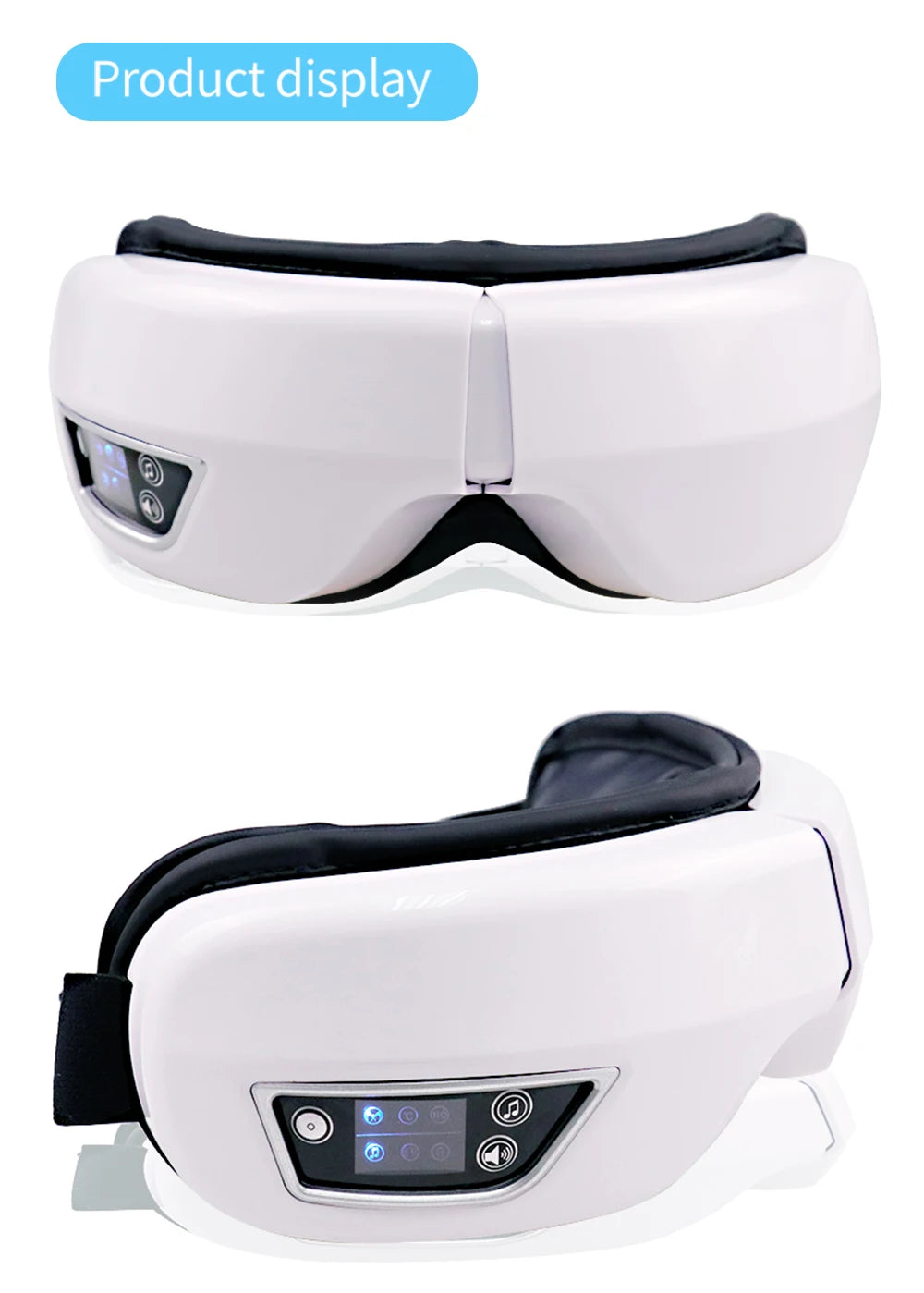 6D Smart Eye Vibrating Massager, Airbag Compress Eye Care, Bluetooth Music Ready