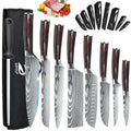 Stainless Steel Kitchen Knife Set Ultra Sharp Cleaver and Utility Knife With Nylon Bag