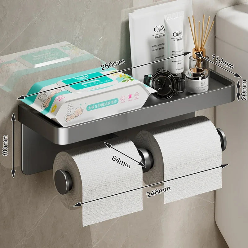 Shelf Accessories Wall Mount & Toilet Paper Holder
