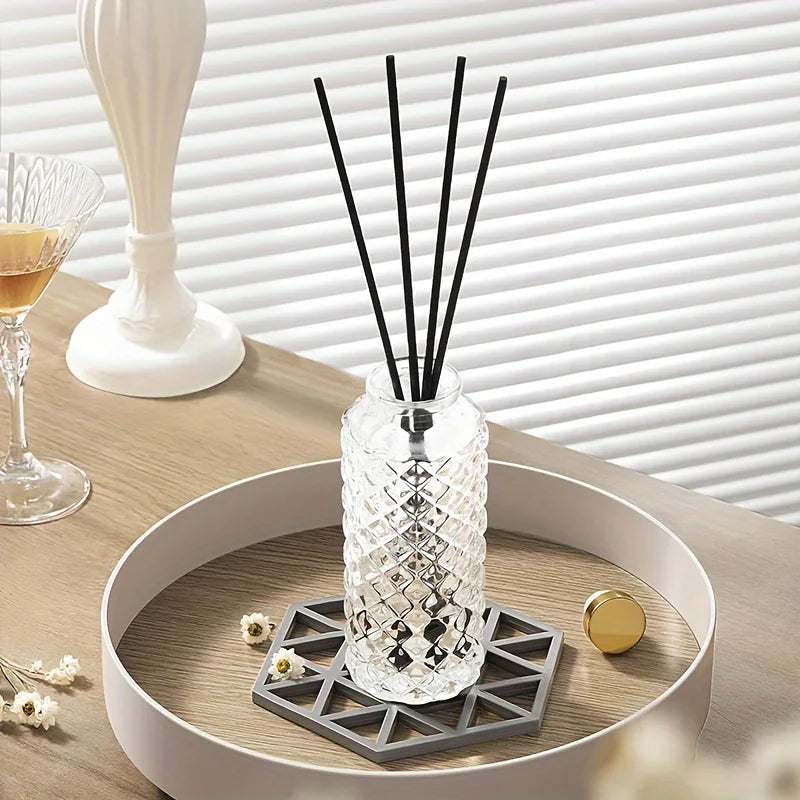 Small Diamond Bud Mini Flower Centerpiece Decorative Glass Vase Set Of 12