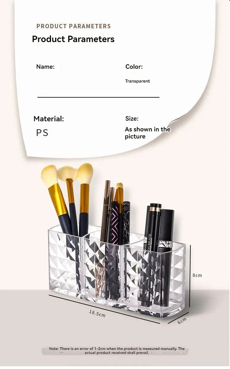 1Pcs/2Pcs Diamond Patterned Mirror Cabinet Storage Box, Multi-Room Multi-Use Storage Box