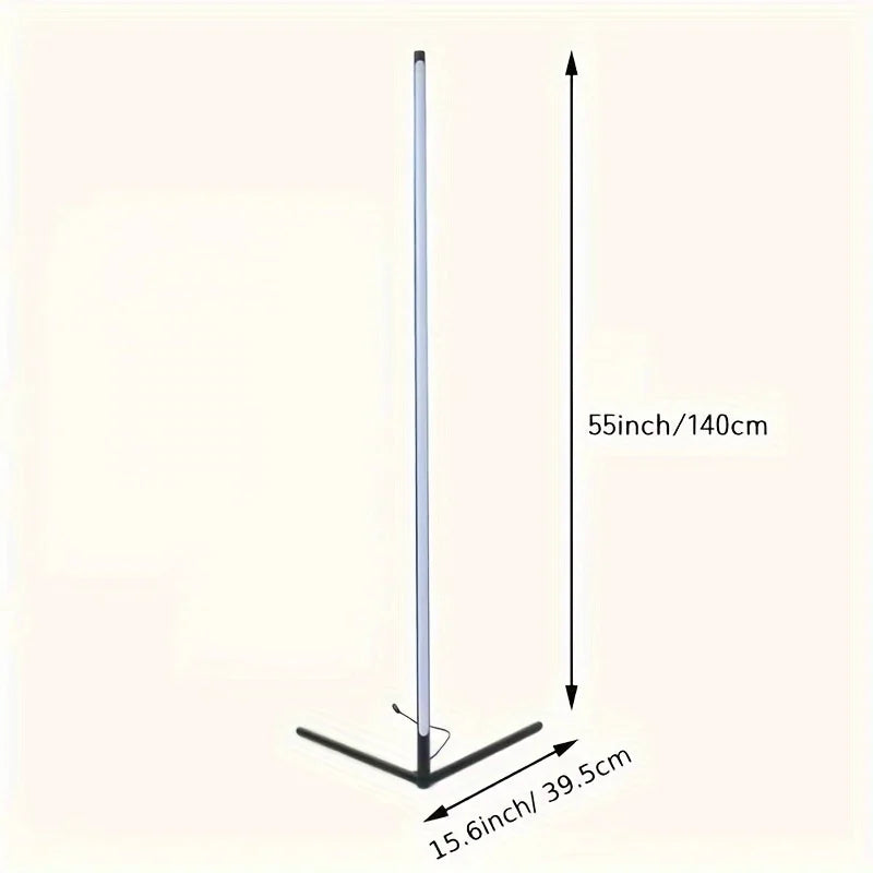60-Inch Red Green & Blue LED Corner Floor Lamp For Multiple Rooms