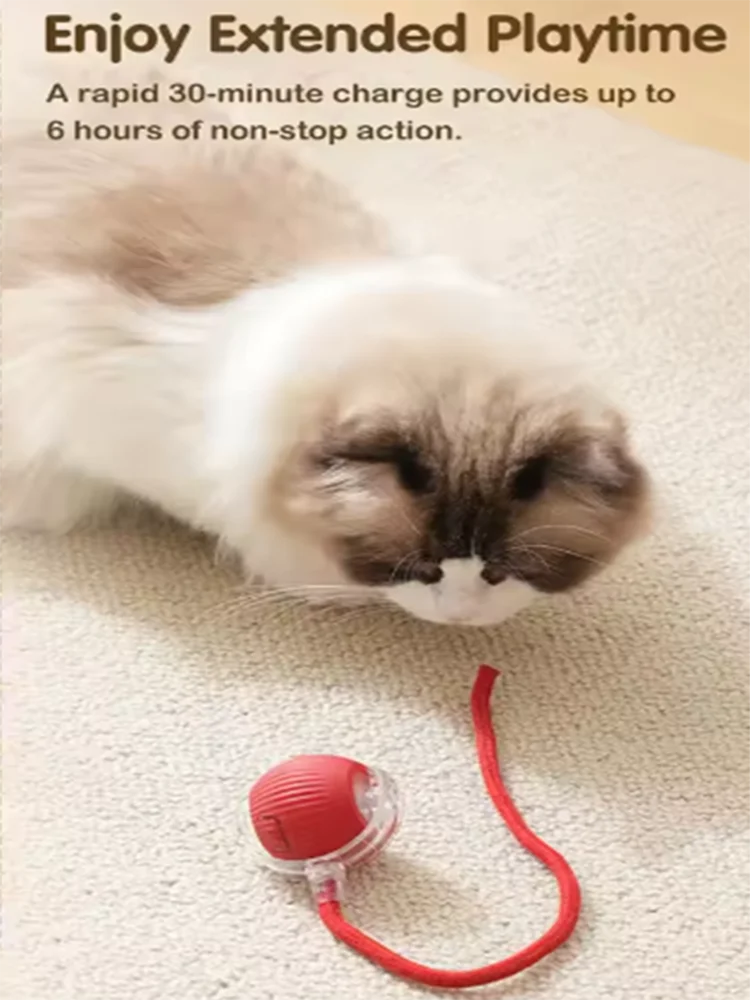Intelligent interactive cat ball long-lasting and durable easy to clean intelligent obstacle avoidance