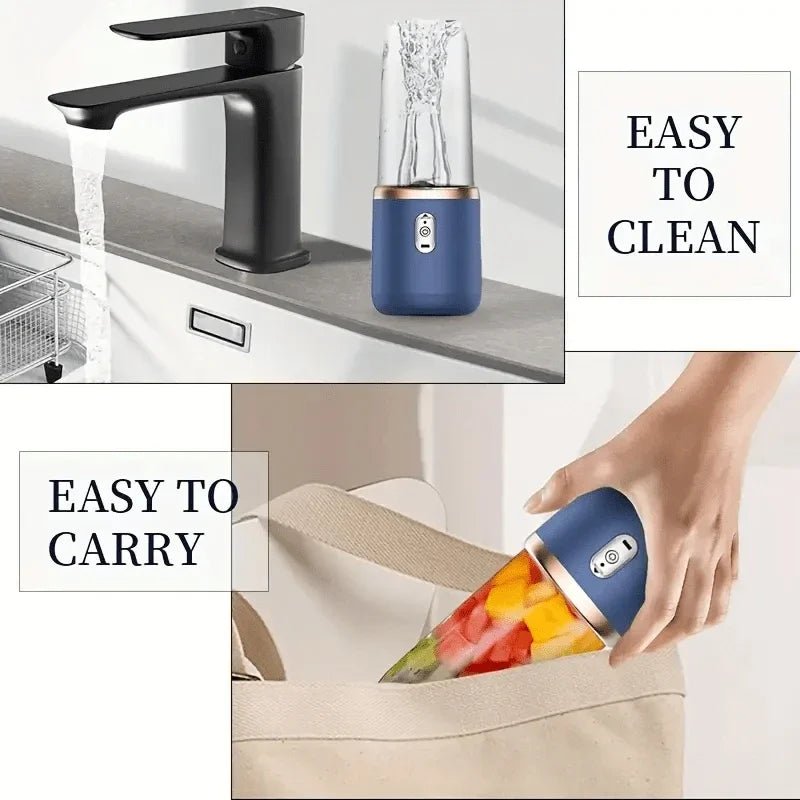 Portable Wireless Blender Electric Fruit Juicer Machine With Ice Crushing Blades - Lovies Kitchenwares