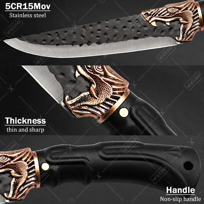 8PCS Stainless Steel Forged Professional Kitchen Chef Knife Set