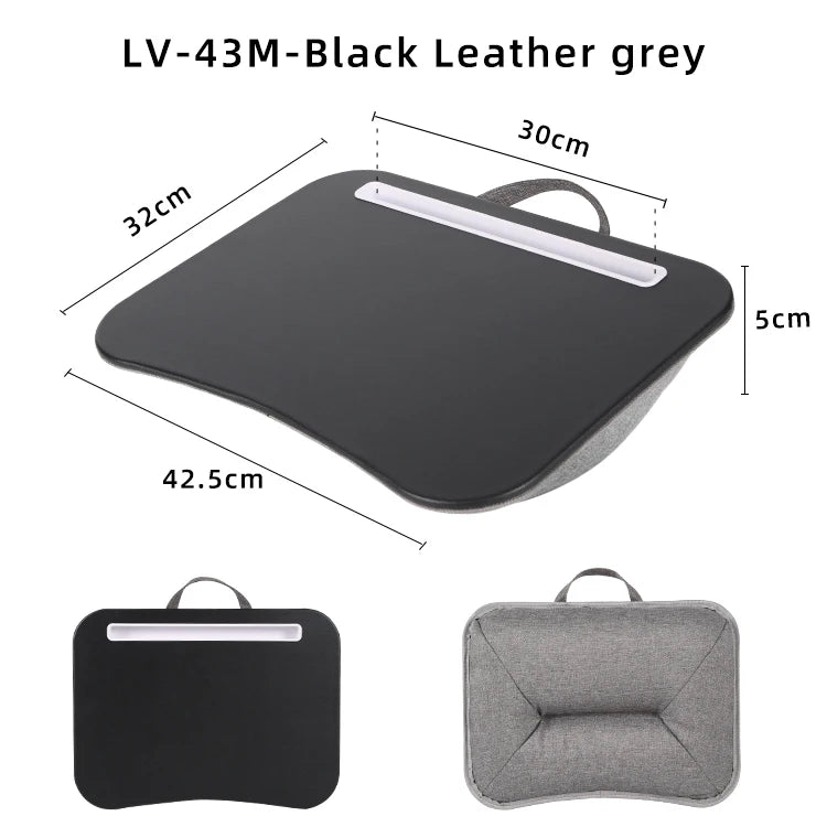 Multifunctional Laptop Desk With Foam Particle Filled Cushion & Hard Mouse Pad
