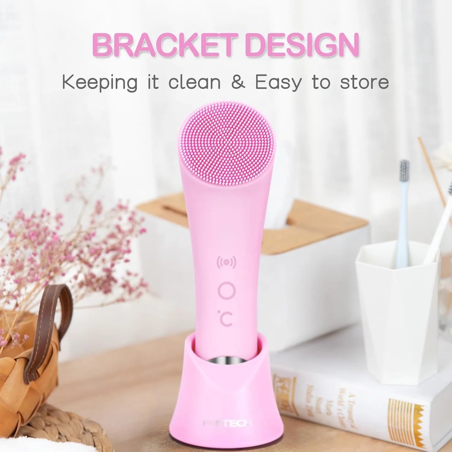 Rechargeable Facial Cleansing Vibration Exfoliating Waterproof Brush