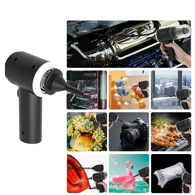 9000Pa Wireless Car & Home Vacuum Cleaner USB Charging 1200mAh Portable