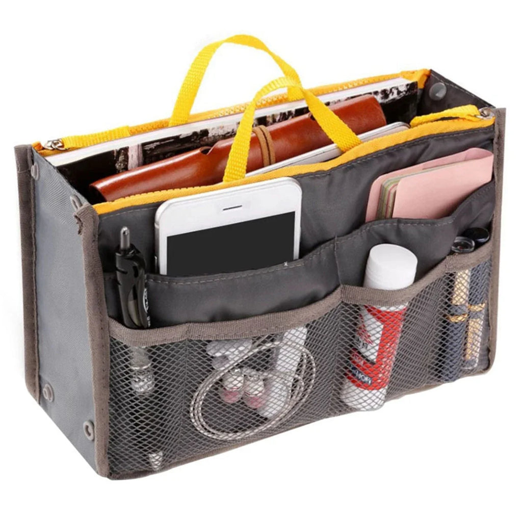 Women's Foldable Nylon Cosmetic Organizer Travel Large Capacity Handbag