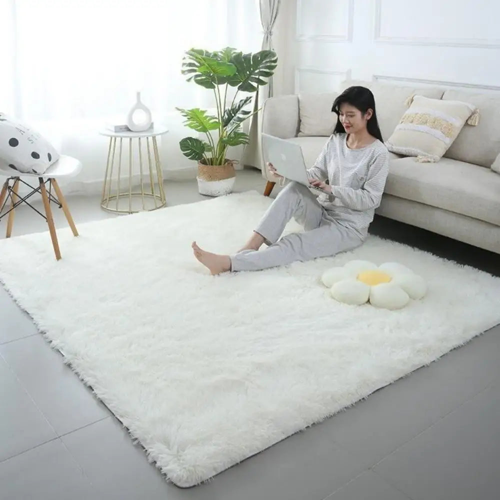 Tie-Dye Plush Carpet Non-Slip Multi-Room Decoration Soft Fluffy Home Mat