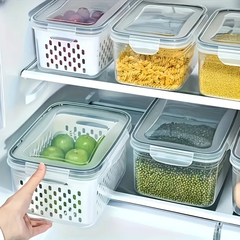 4pcs/Set Leak-Proof Food Storage Containers-Airtight, Stackable Meal Prep Boxes-Suitable for Fruits, Vegetables, Meat & Grains - Lovies Kitchenwares