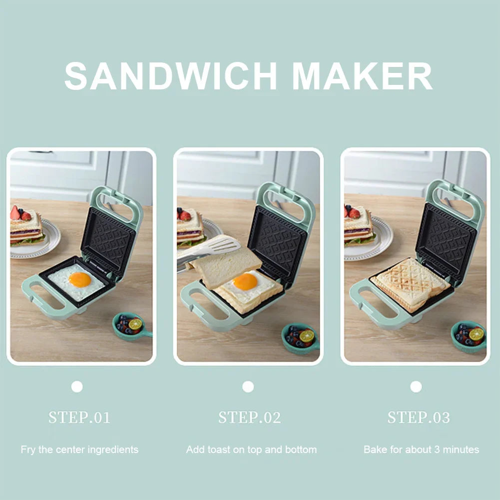 Electric Multi-Food Non-Stick Panini Press for Sandwiches Omelets ETC.