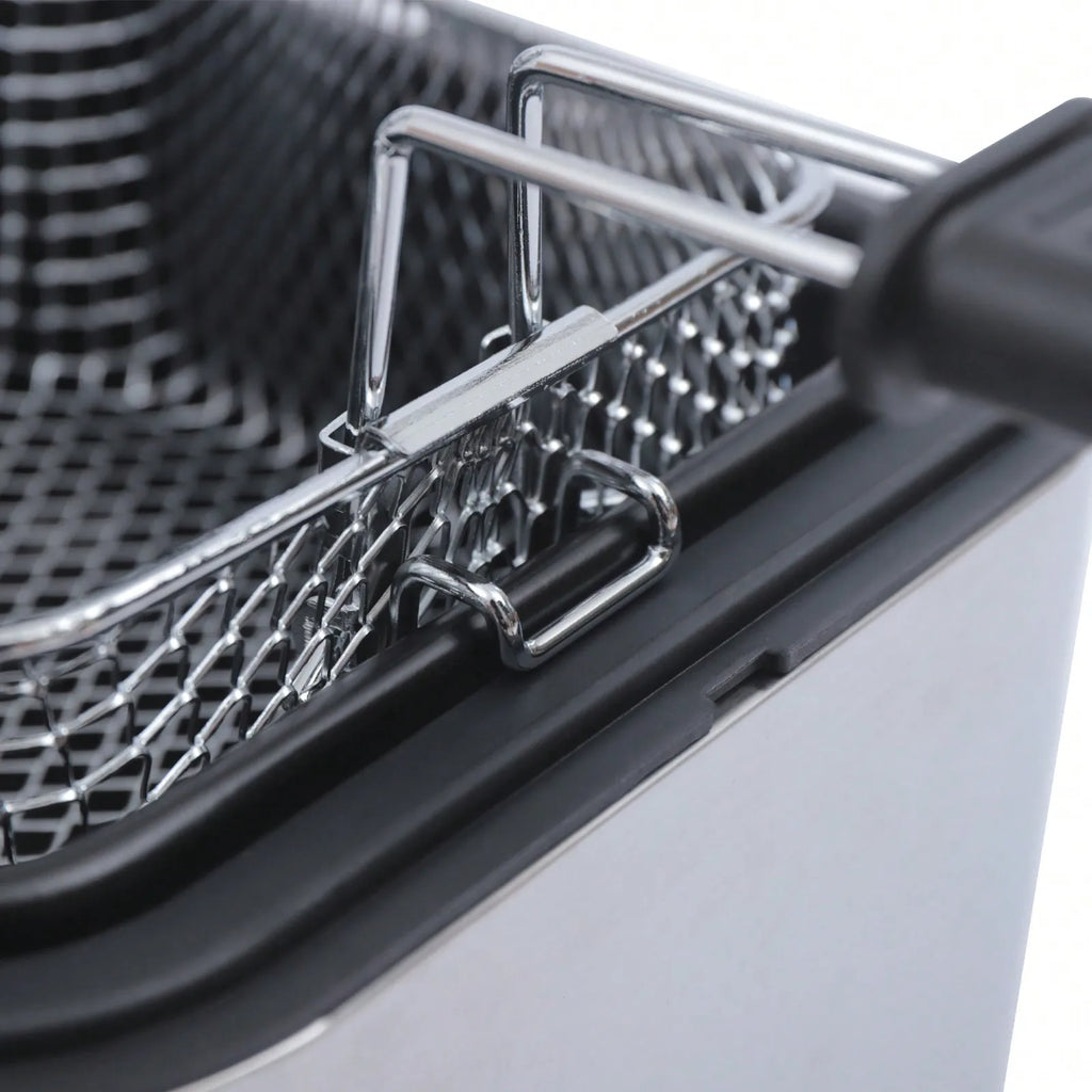 110V Electric Deep Fryer With Basket Small Fryer Stainless Steel Fryer 1KW 2.5L