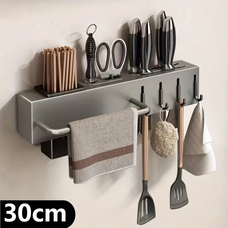 Space Saving Heavy Duty Carbon Steel Wall Mounted Kitchen Organizer For Multiple Kitchen Tools