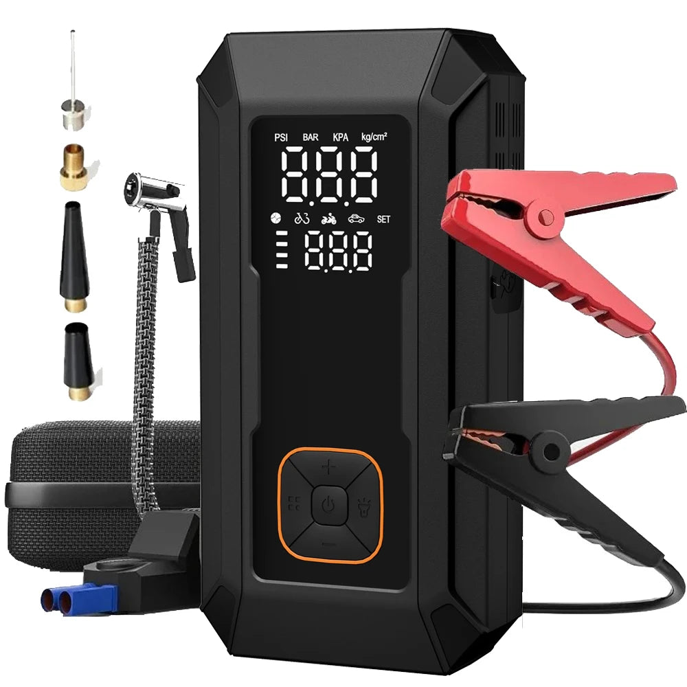 Car Jump Starter with Air Pump 4000A Jump Starter & 150PSI Air Compressor, Portable Auto Power Bank ,Tire Inflator, LED Light