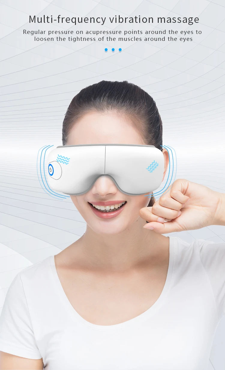 Folding Eye Massager Eye Mask with Heat and Bluetooth Music Airbag