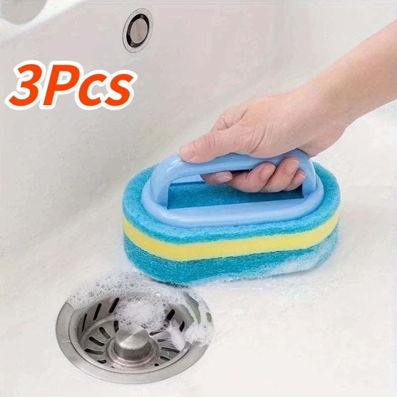 Sponge Multi-Cleaning Brush With Handle