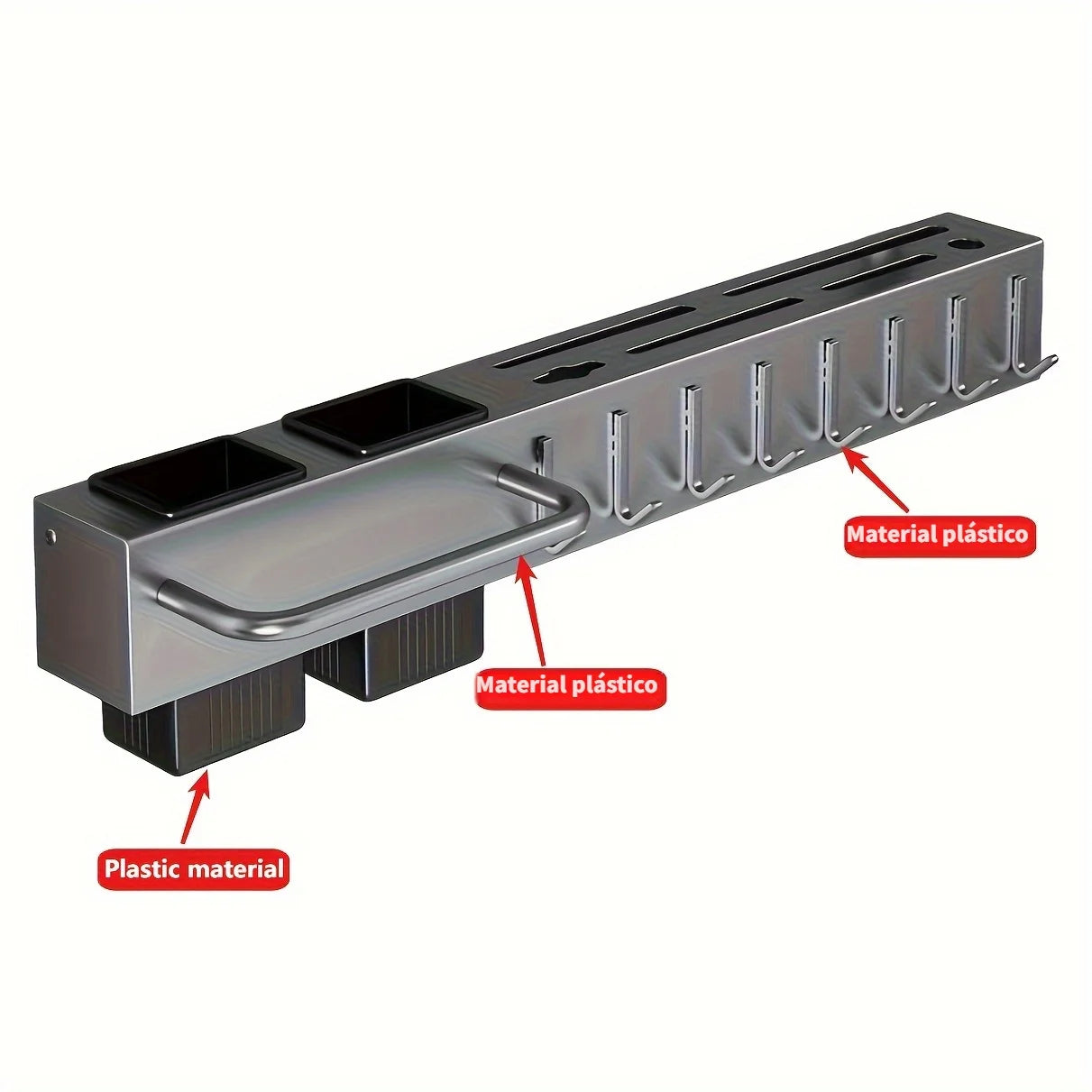 Space Saving Heavy Duty Carbon Steel Wall Mounted Kitchen Organizer For Multiple Kitchen Tools