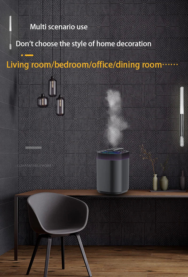 3L Ultrasonic Air Cool Mist USB Aromatic Humidifier with Night Light and 3 Nozzles