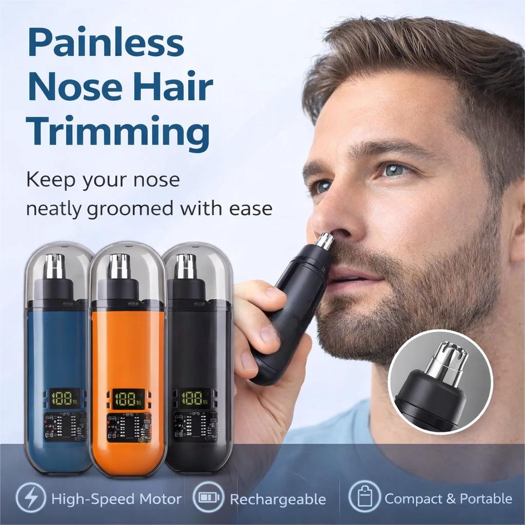 USB Charging Portable Electric Nose and Ear Hair Trimmer With Quick Charging