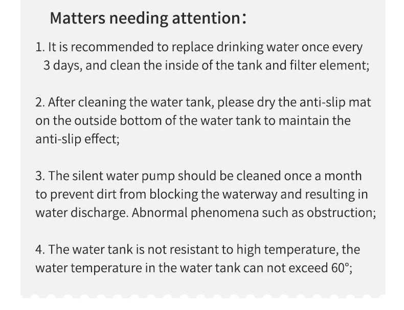 3L Auto Recirculate Cat Water Drinking Fountain With Large Capacity Filtering USB Electric Mute