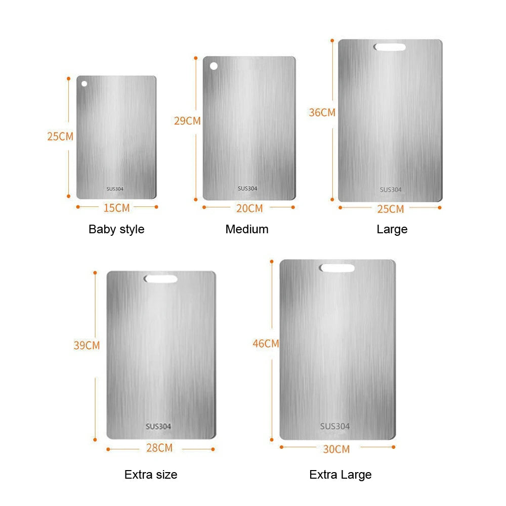 Double Sided Stainless Steel Panel Cutting Chopping and Kneading Board