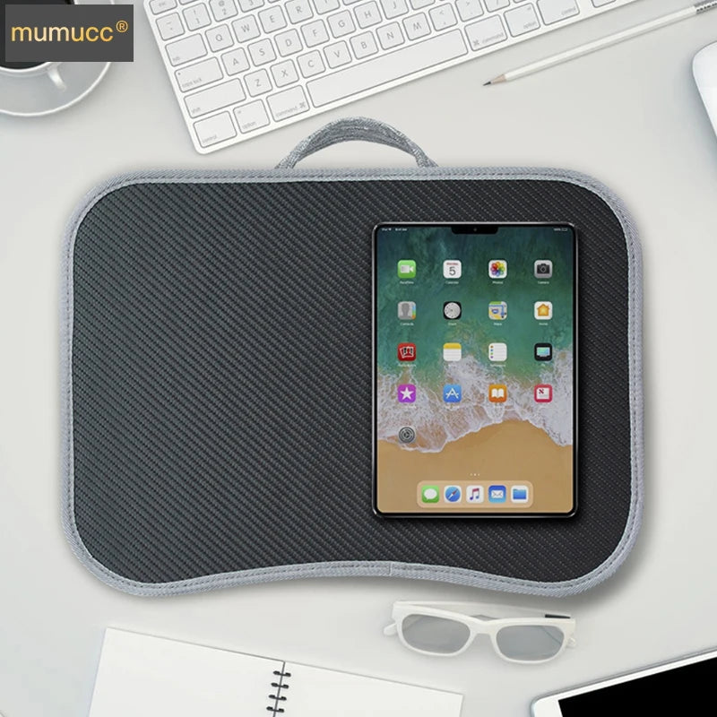 Multifunctional Laptop Desk With Foam Particle Filled Cushion & Hard Mouse Pad