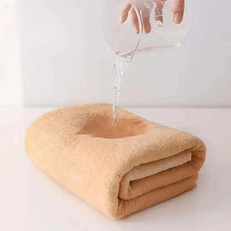 2PC Bath Towels Set Super Soft Highly Absorbent Quick-drying Coral Velvet Bath Towel For Adults