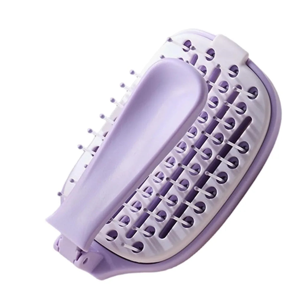 New Foldable Scalp Massaging Self-cleaning Portable Hair Brush