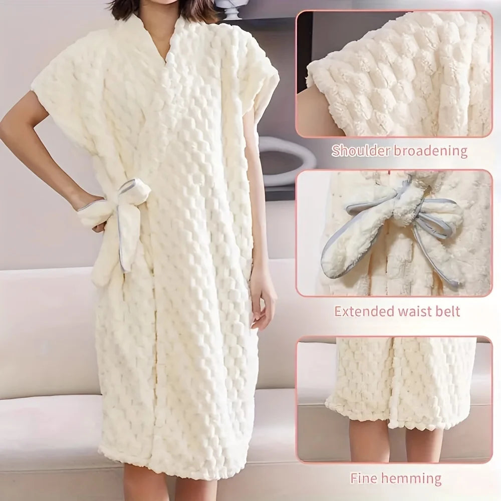 Golden Turtle Velvet Bathrobe Comfortable, Skin friendly, Absorbent, Quick Bathing Towel