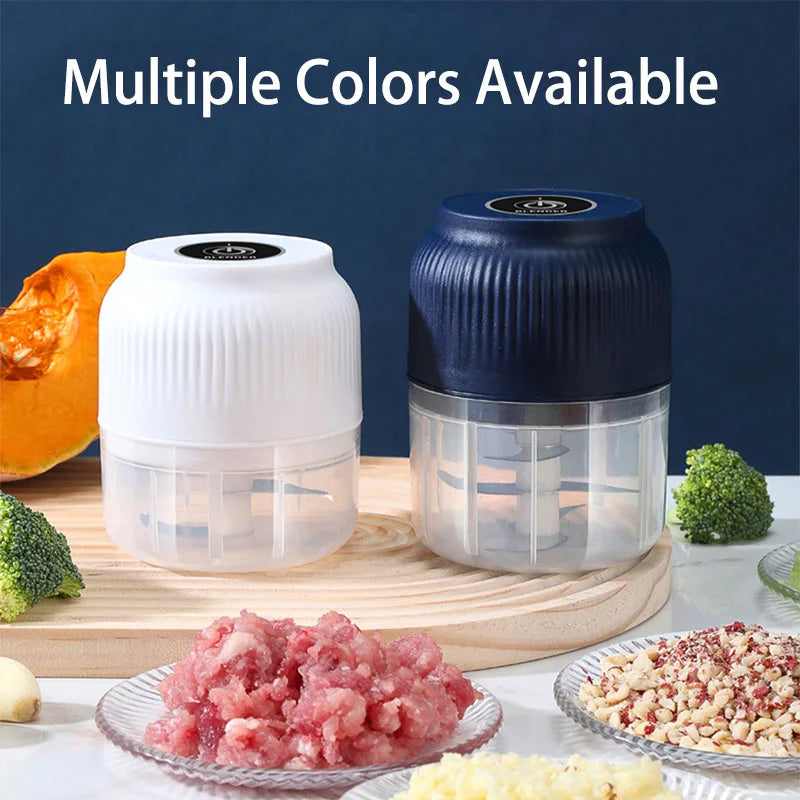 250ml Mini Wireless USB Rechargeable Electric Multi-Vegetable Chopper