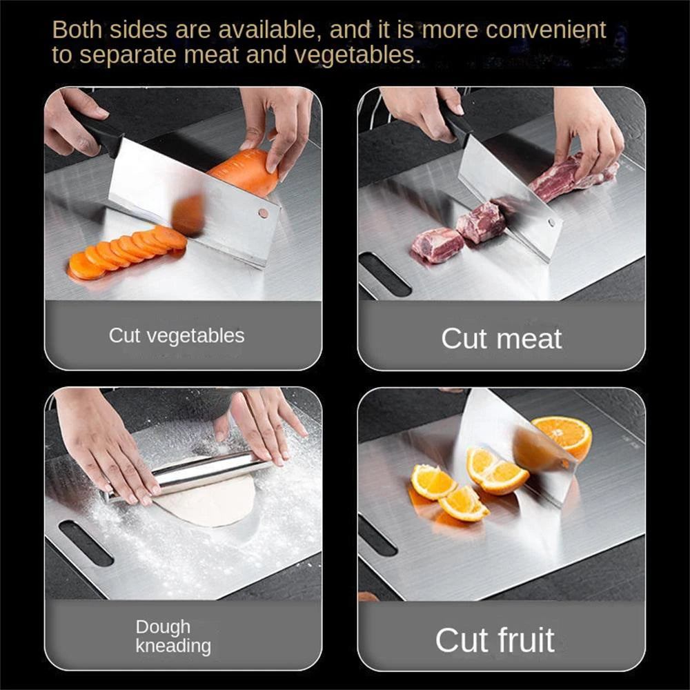 Double Sided Stainless Steel Panel Cutting Chopping and Kneading Board