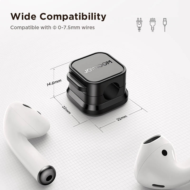 Smooth Adjustable Magnetic Cable Clips for Cord Holder and Wire Cable Keeper Organizer