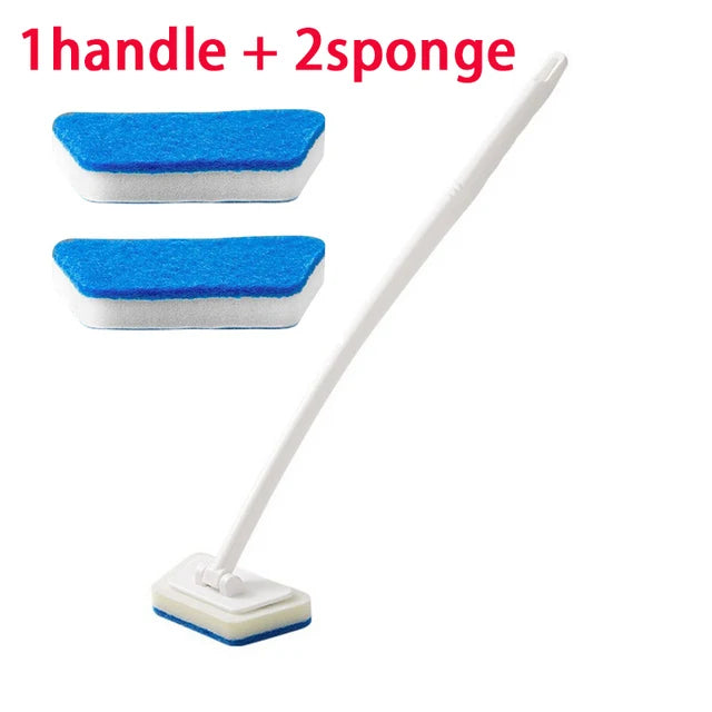 Bathroom Sponge Cleaning Brush Multi-Functional Tool With Long Removable Handle