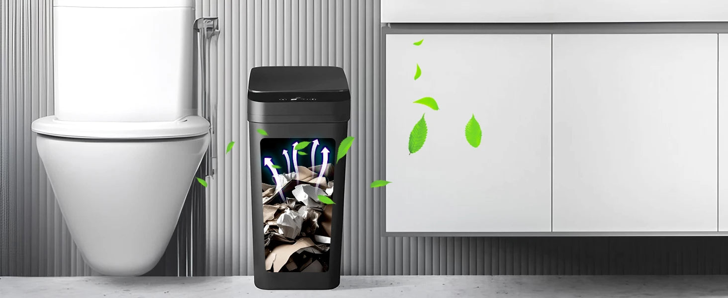 2 Pack 12L  Automatic Multi-Room Hand Sensor Trash Cans