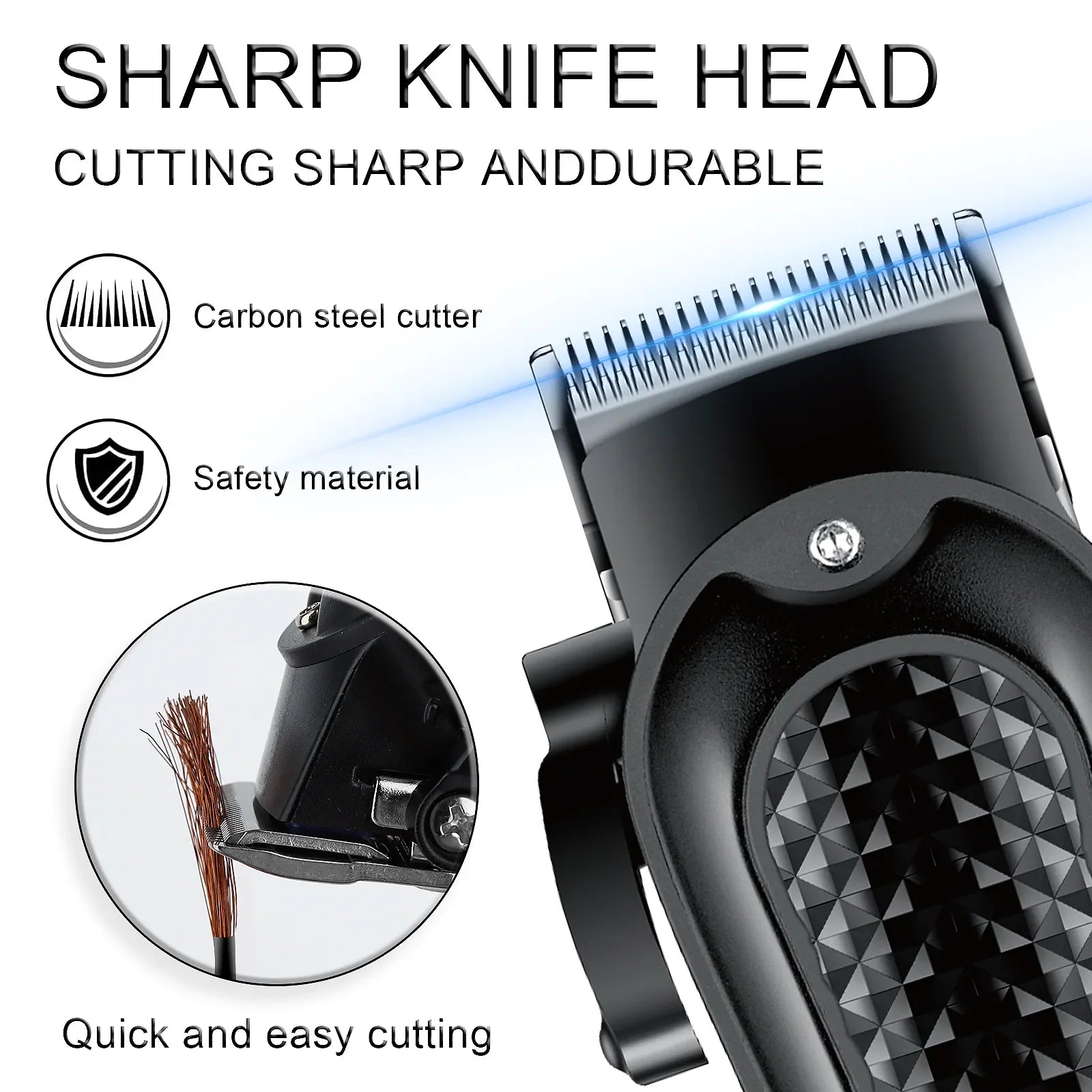 Electric Hair Clipper USB Rechargeable Cordless Beard Trimmer For Men With Electric Hair Clipper Trimming Tool