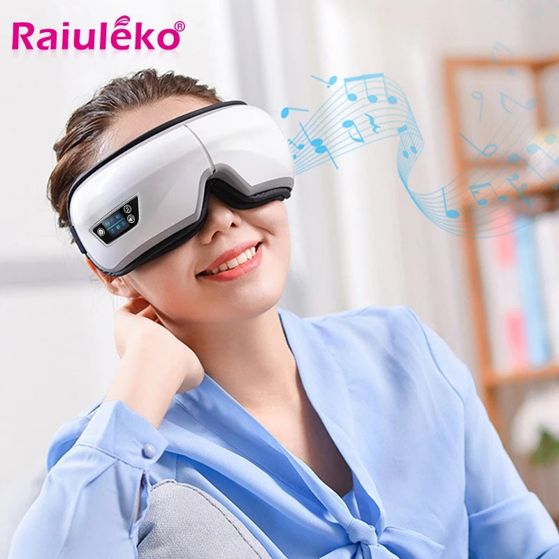 6D Smart Eye Vibrating Massager, Airbag Compress Eye Care, Bluetooth Music Ready