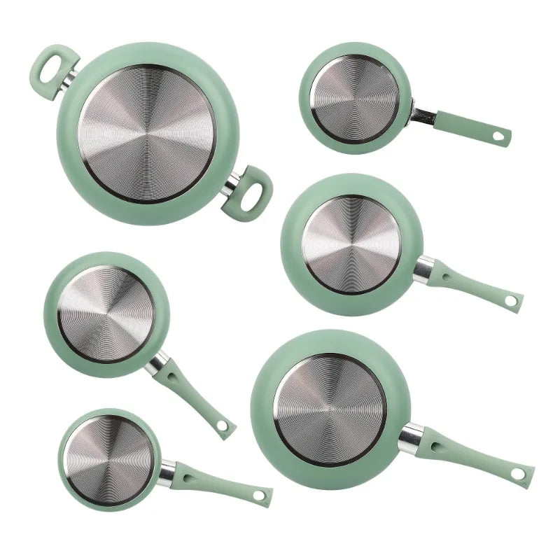 Mainstays Classic Collection 12 Piece Nonstick Aluminum Alloy Cookware Set Blue
