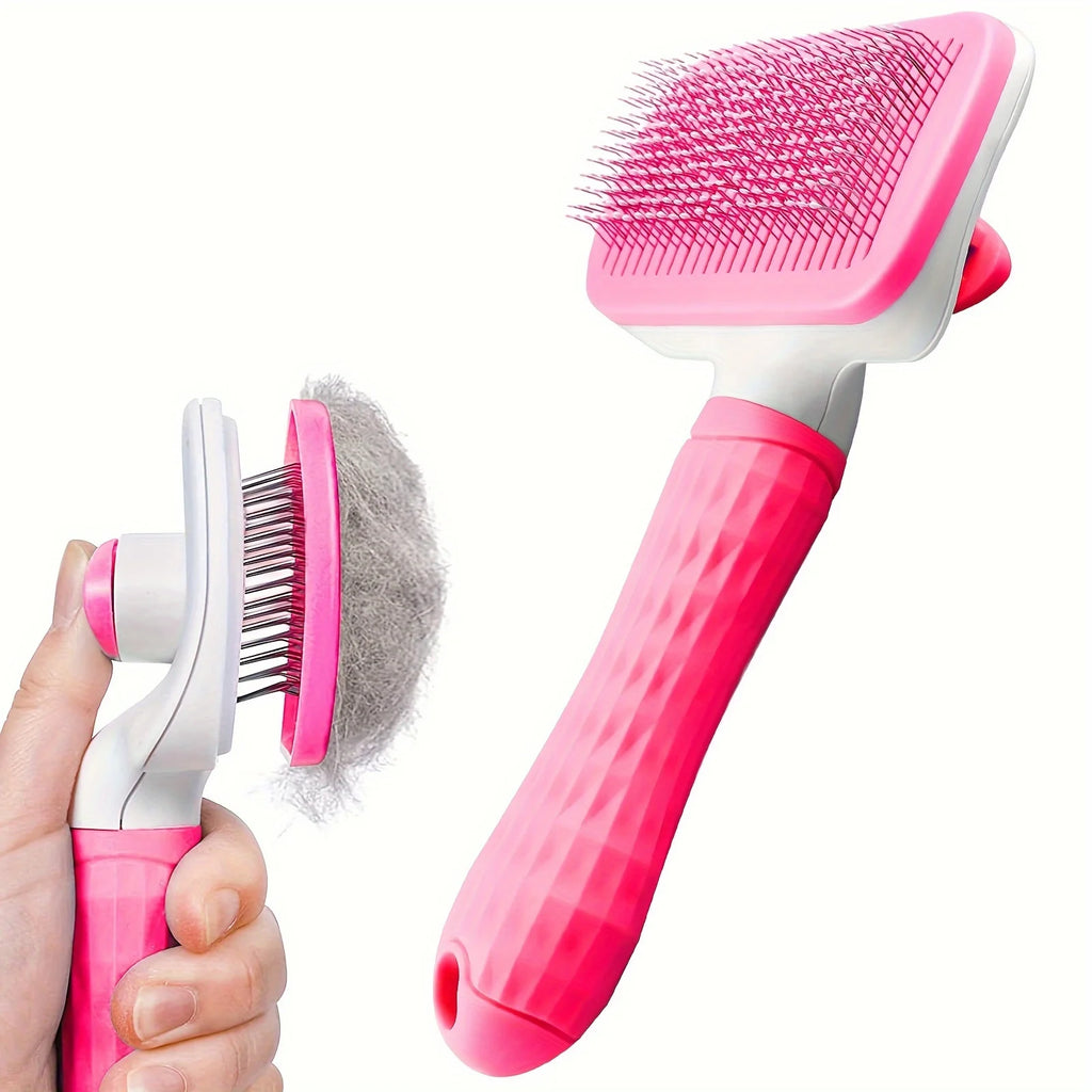 Self-cleaning Pet Hair Removal Comb For Cats And Dogs With Grooming Tool Accessories