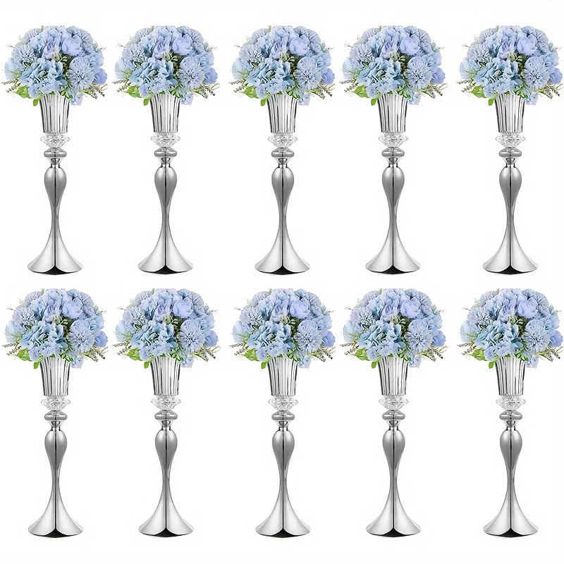 Set of 2 or 10-22Inch Flower Stands Tall Metal Multi-Purpose Centerpiece Decorative Vases
