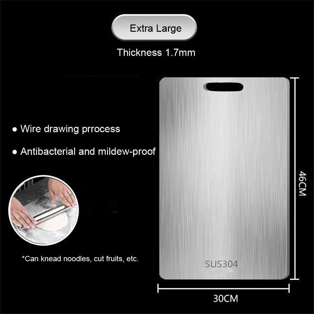 Double Sided Stainless Steel Panel Cutting Chopping and Kneading Board